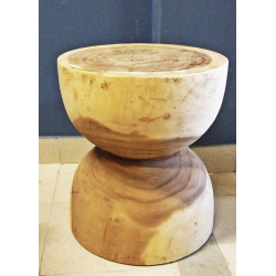 Stolik Stołek Owal okrągły pełne drewno TEAK 45cm